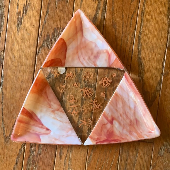 Handmade Decorative Large Fused Glass Tray - Picture 1 of 3